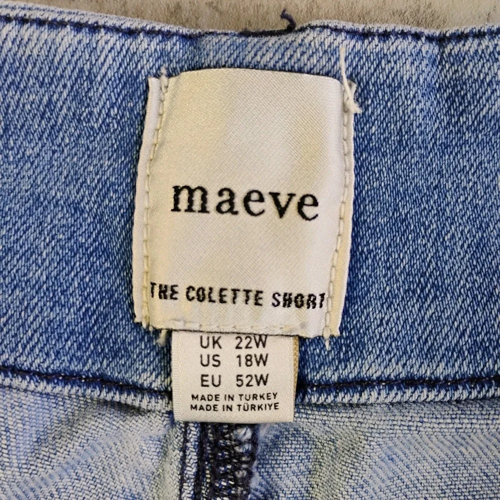 MAEVE ANTHROPOLOGIE The colette Shorts Denim Women Plus 18W Patch Pocket Stretch - Picture 5 of 9